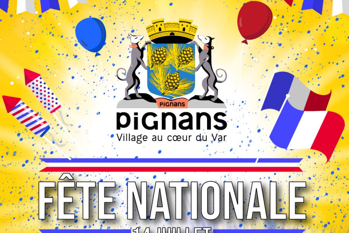 14 juil – Fête nationale – Cérémonie, concert et feu d’artifice – Un bel été à Pignans 2025