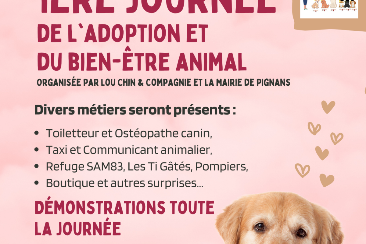 1er Octobre – 1er journée de l’adoption et du bien-être animal à Berthoire