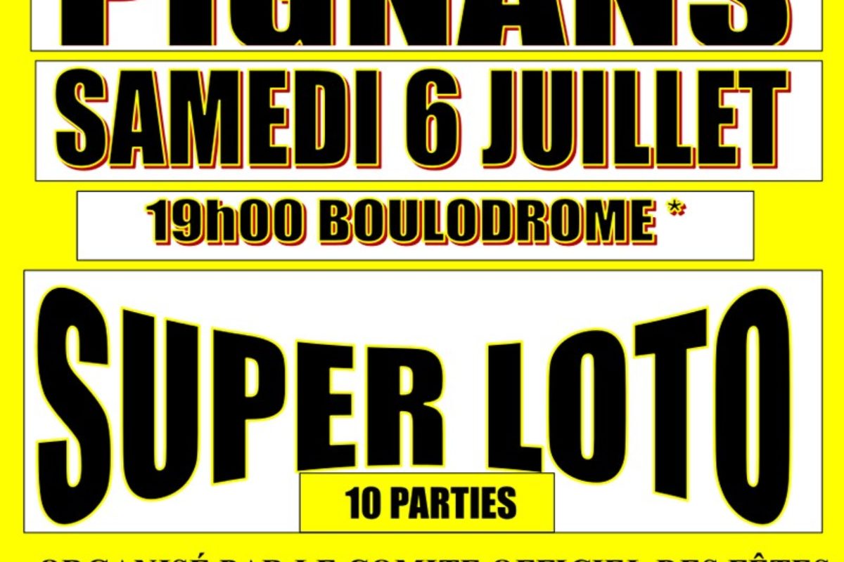 6 Juillet – Grand LOTO nocturne | COF | Place des écoles