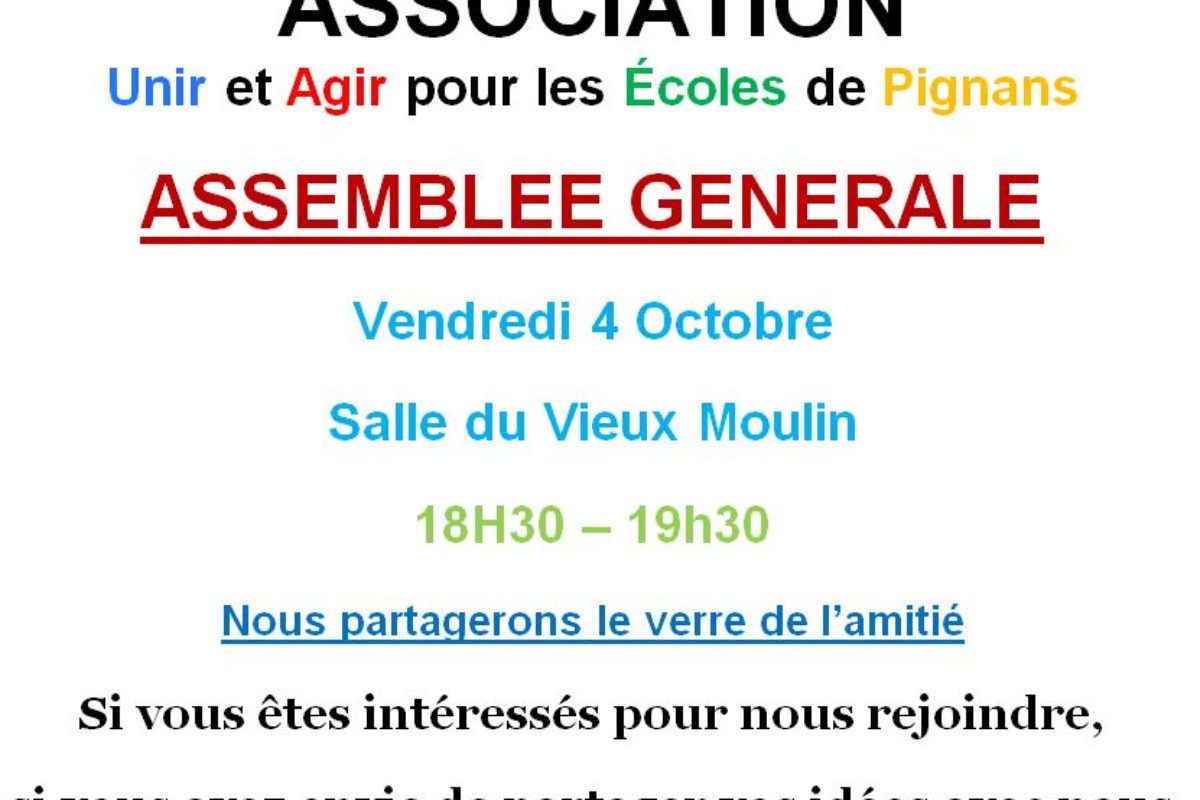 4 octobre – UAEP, Assemblée Générale