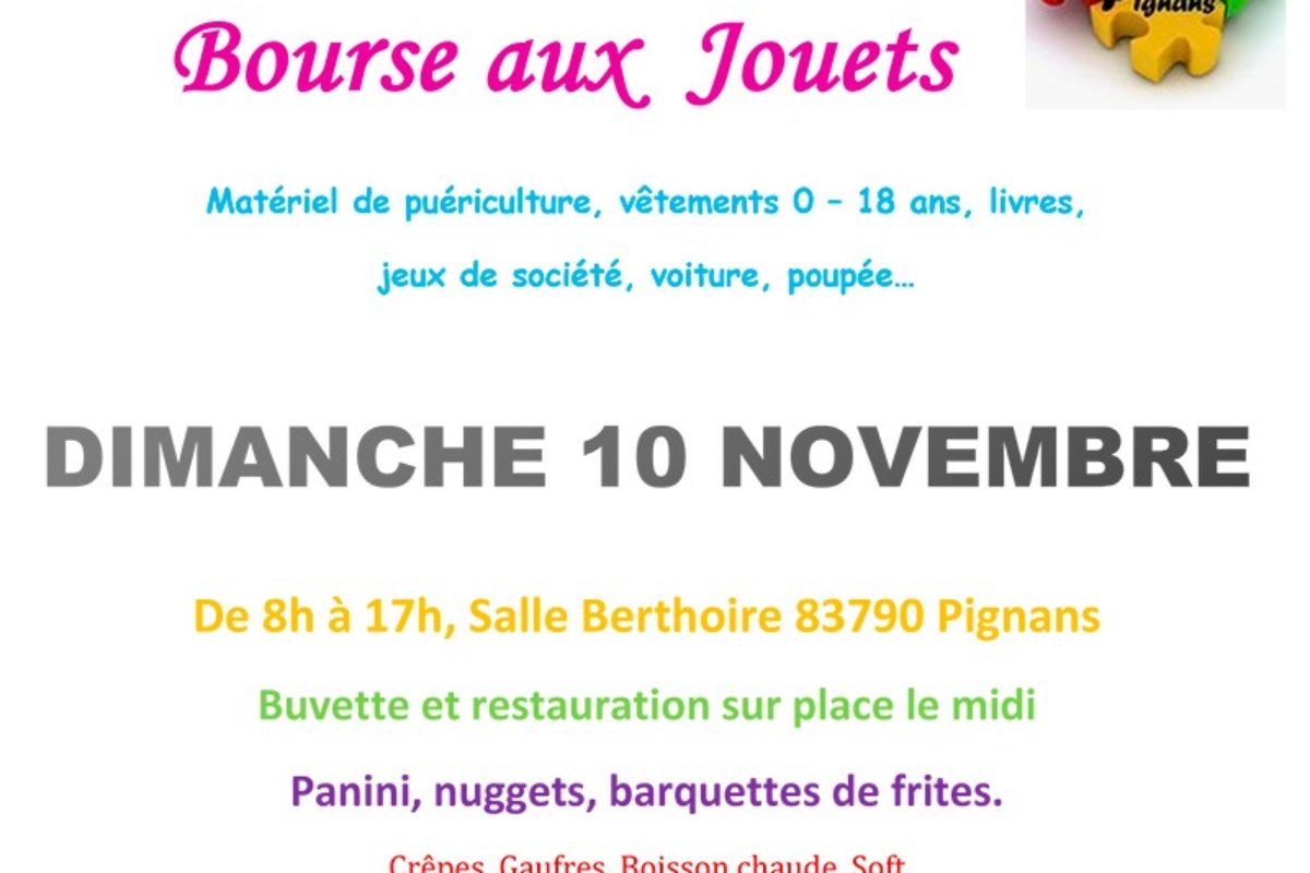 10 Novembre – Bourse aux jouets