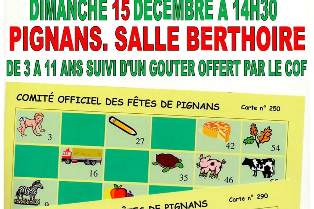 15 décembre – Loto des enfants