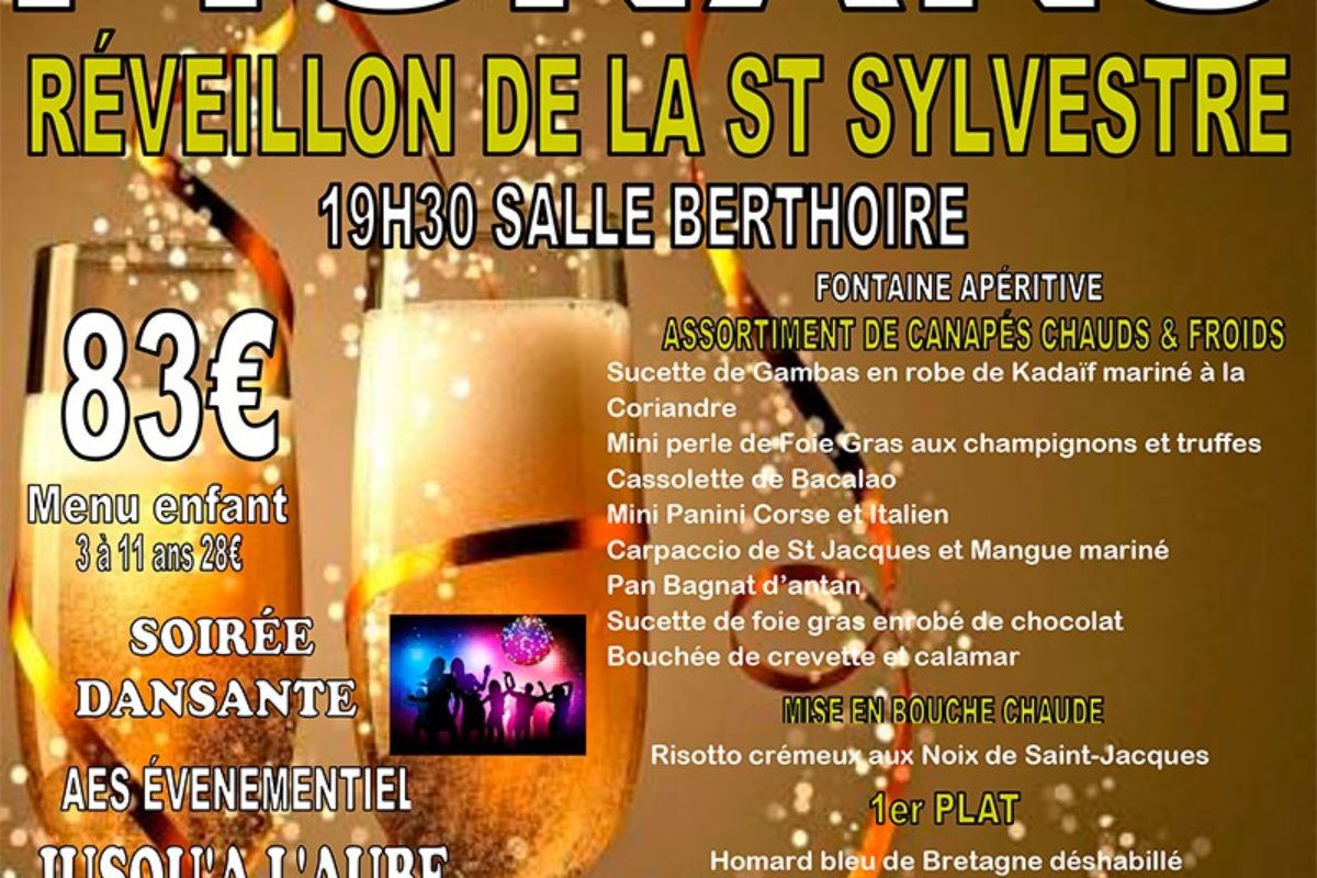 31 Décembre – Réveillon de la saint sylvestre 2019 [Complet]