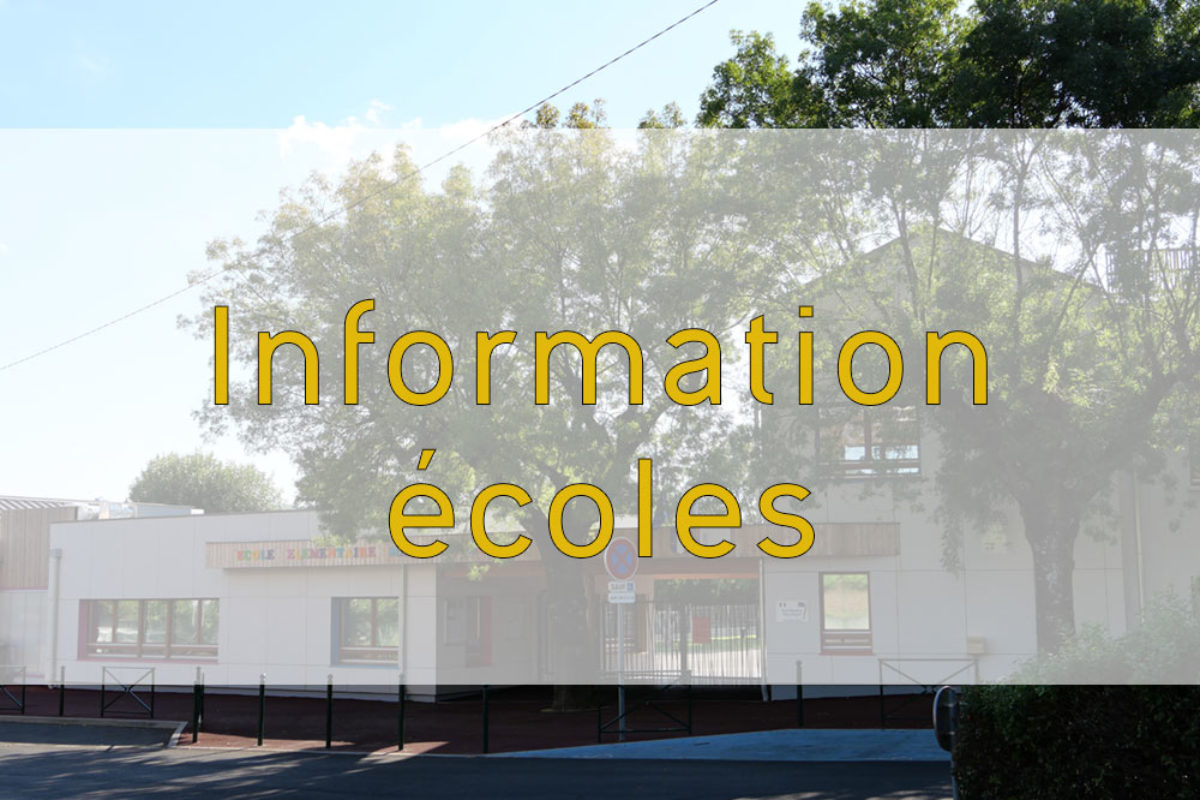 [Écoles] Informations rentrée 2020-2021