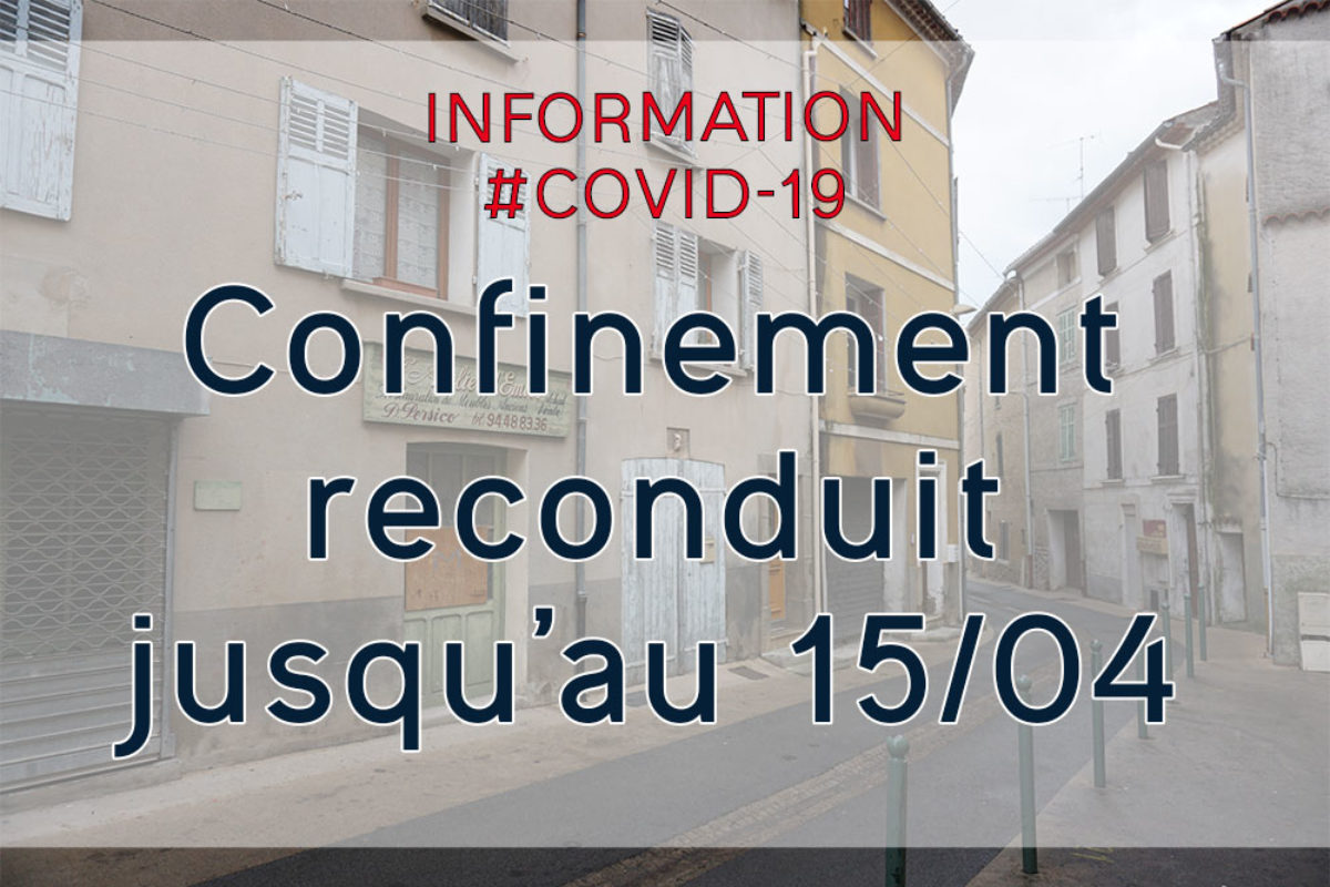 [Covid-19] Confinement reconduit jusqu’au 15 avril 2020