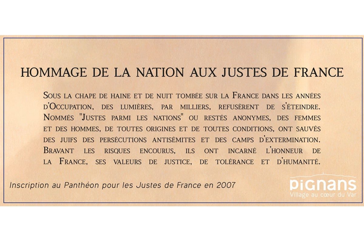 19 Juillet – Cérémonie d’hommage aux Justes de France