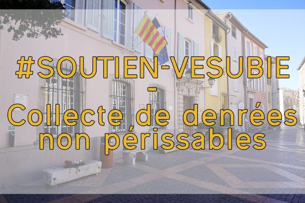 ⛑️[Solidarité] Collecte de denrées non périssables en soutien aux sinistrés de la vallée de la Vésubie.