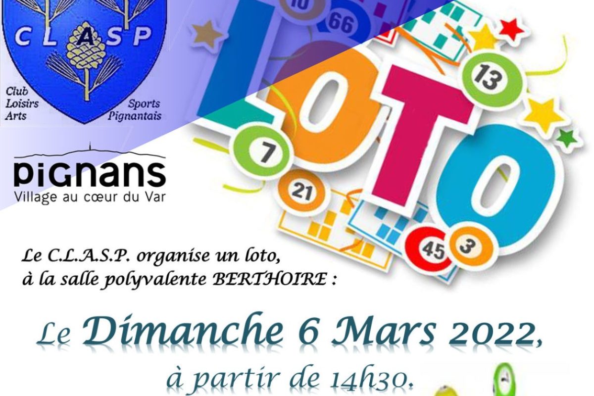 6 mars – LOTO DU CLASP