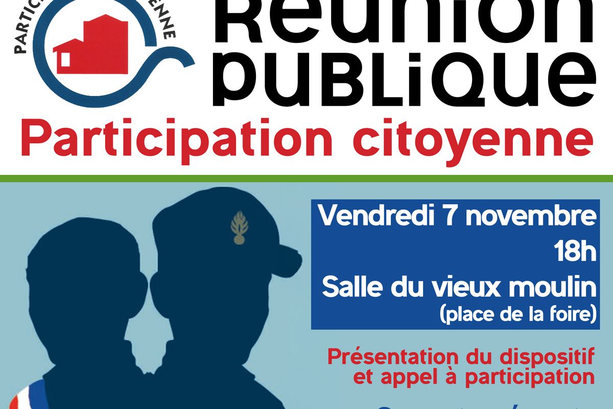 7 nov – Réunion publique sur la participation citoyenne