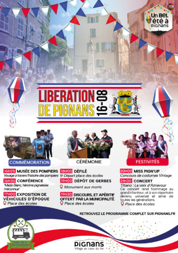 Affiche fête de la libération de Pignans 2026