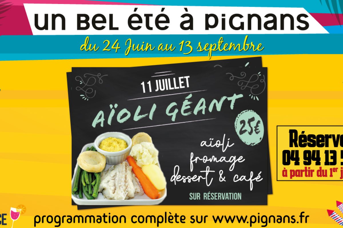 11 juillet – Aïoli géant à Berthoire – Un bel été à Pignans 2026