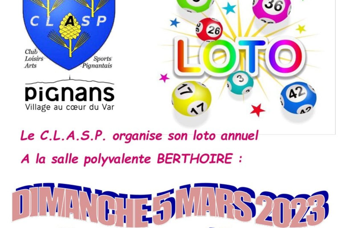 5 mars – Loto annuel du CLASP