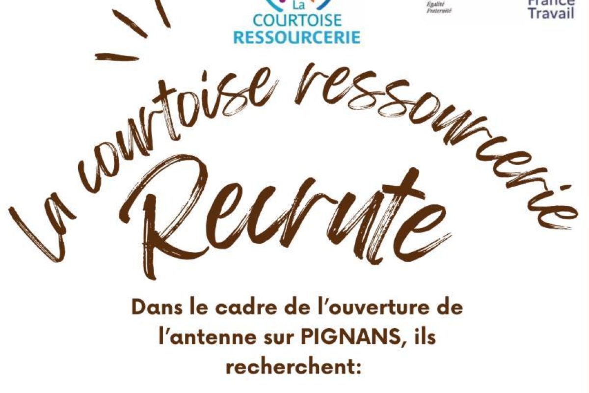 13 nov. – Recrutement agent polyvalent – ressourcerie de Pignans