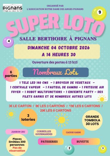 Affiche : Affiche poster evenement super loto bingo moderne illustre vert colore
