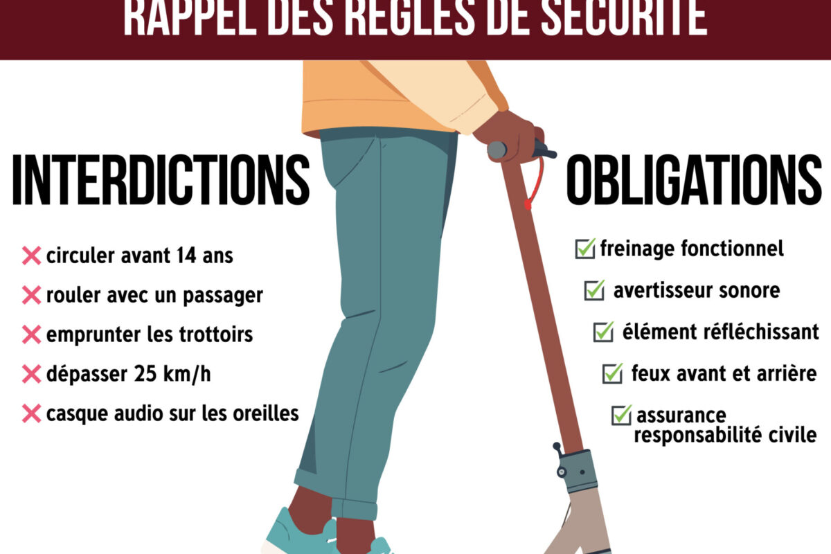 Trottinettes électriques : rappel des règles de sécurité