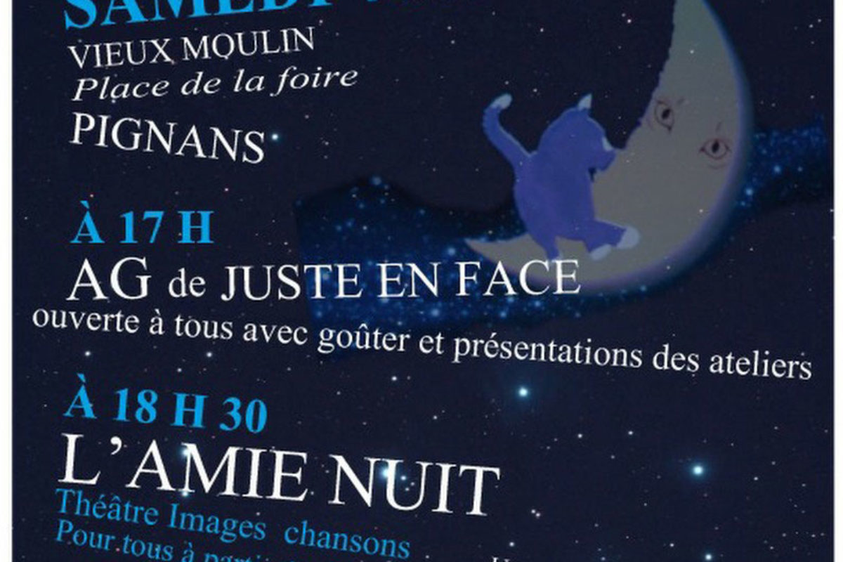 4 mars – AG festive de Juste en Face et spectacle pour tous!