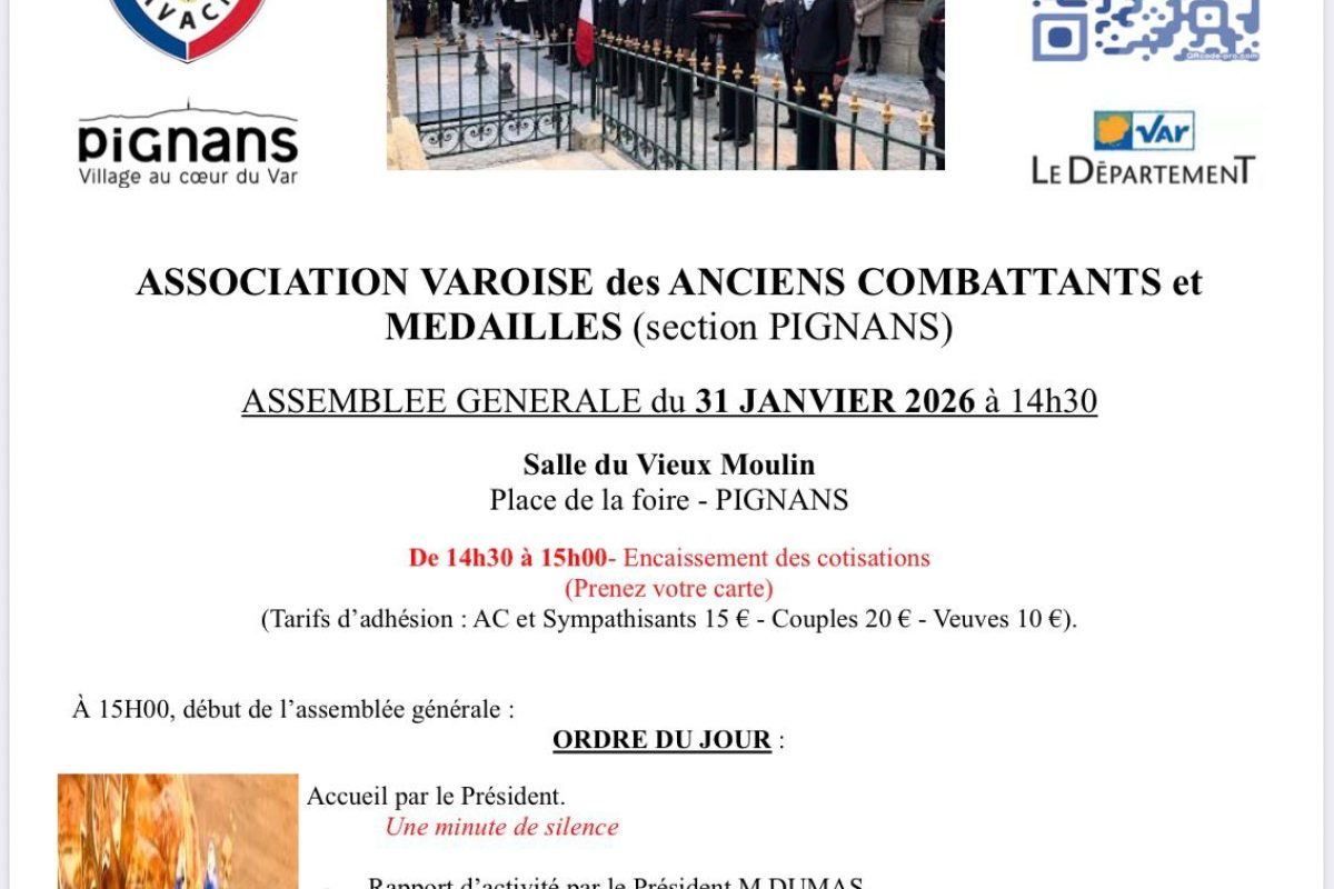 31 jan – Assemblée générale de l’AVACM