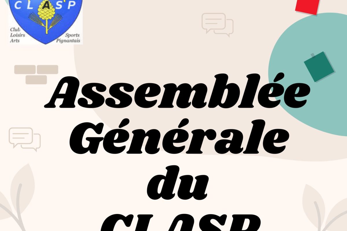 10 oct. – Assemblée générale du CLASP