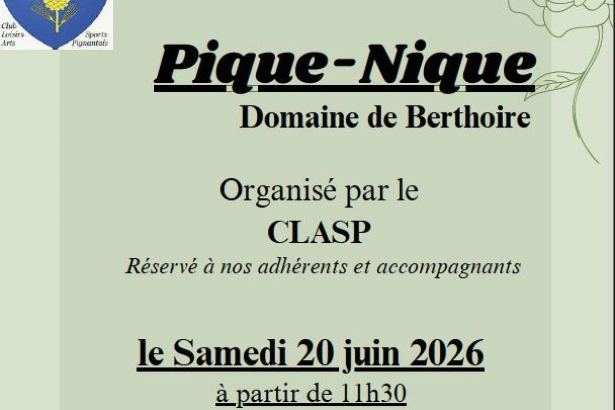 20 juin – Pique nique – CLASP