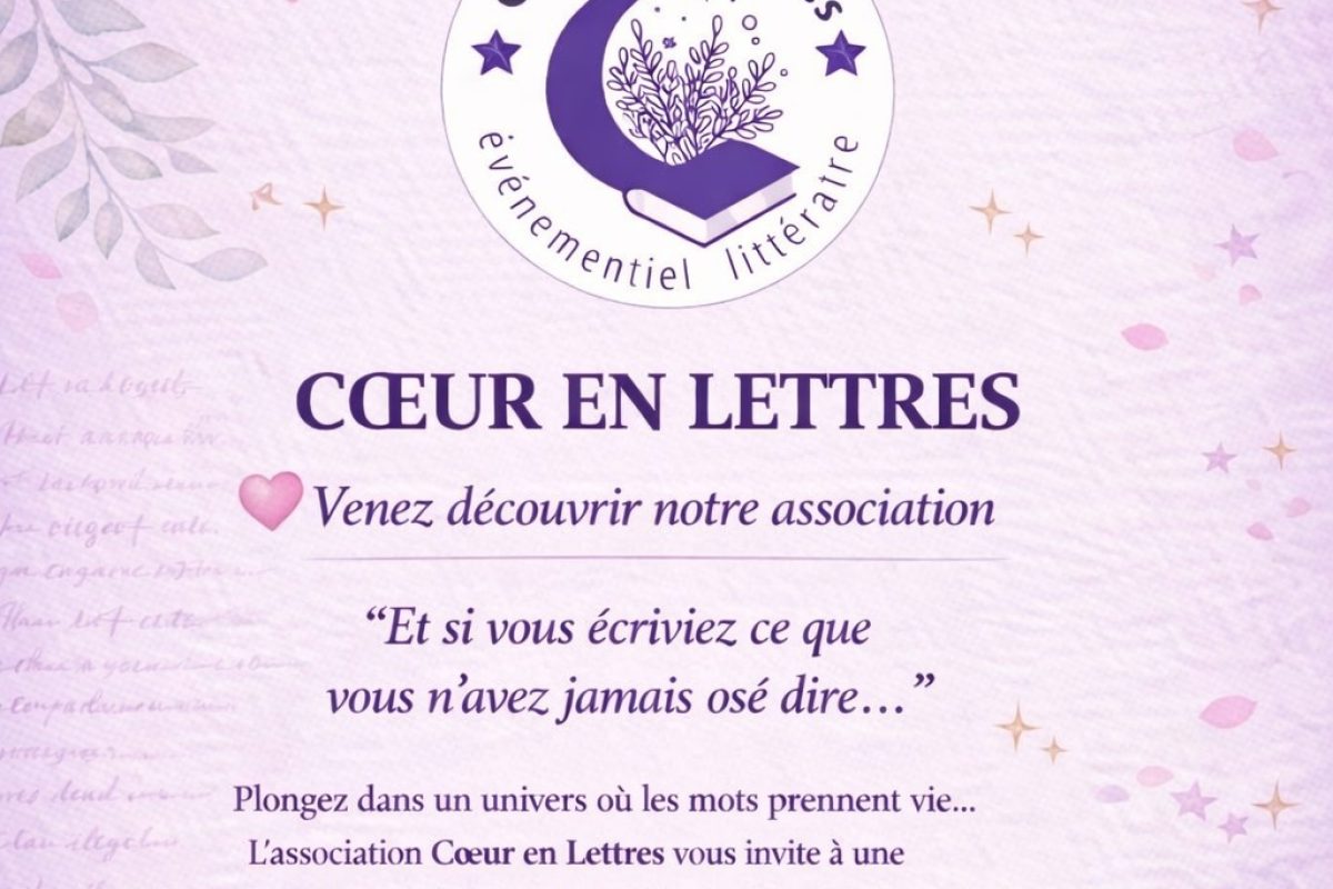 25 avril – Atelier d’écriture découverte – Coeur en lettres