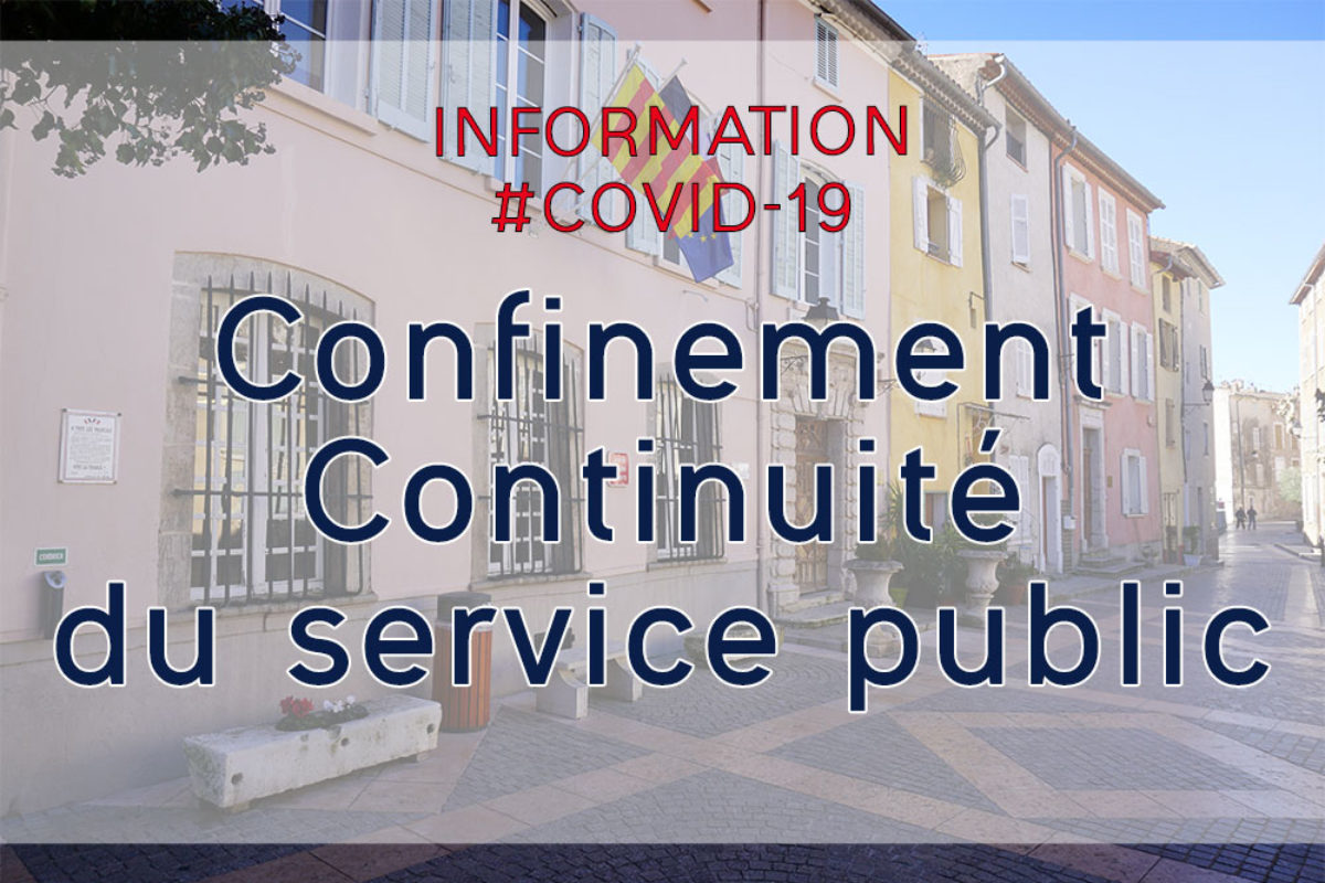 Confinement – Continuité du service public