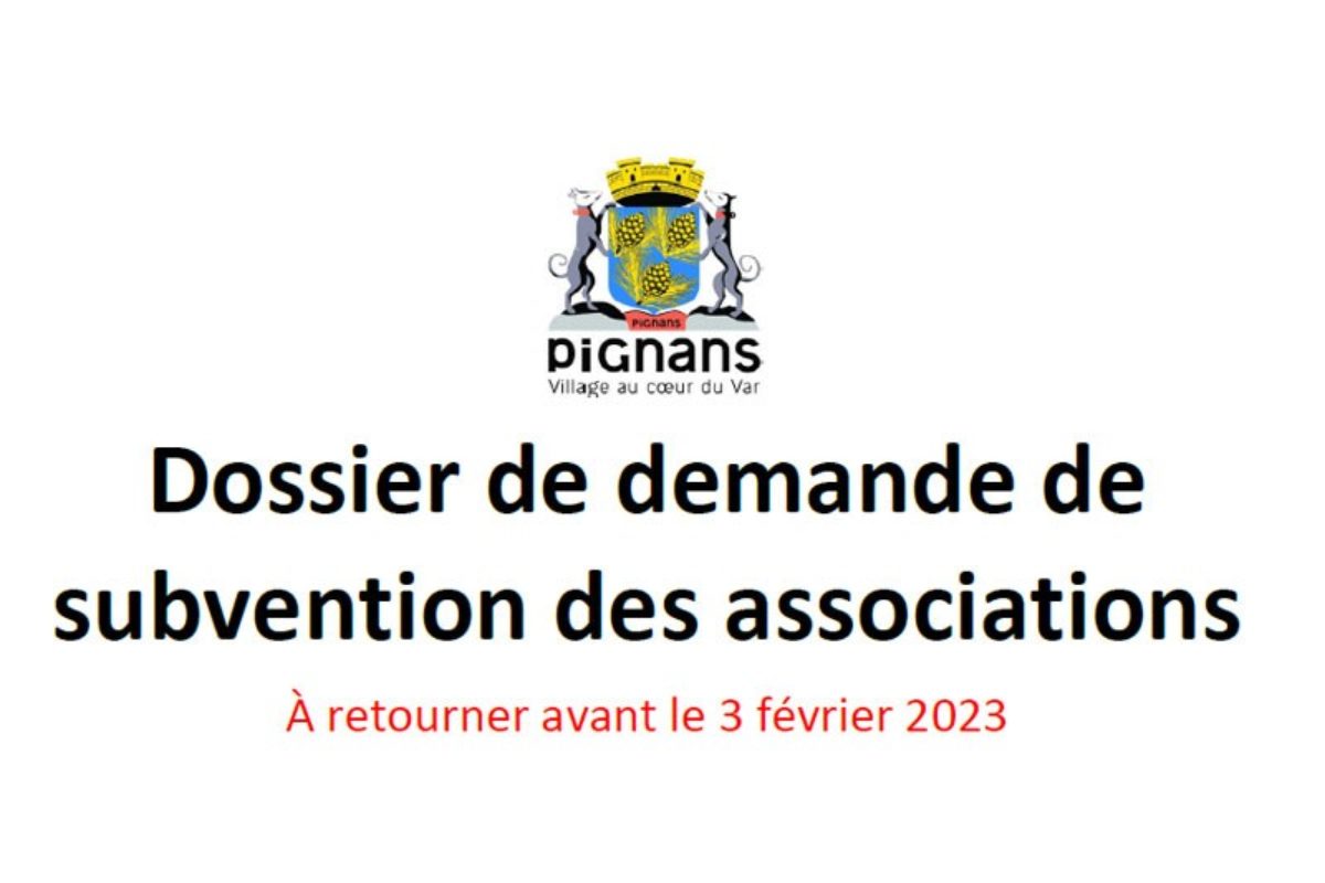 Dossier de demande de subvention des associations – 2023