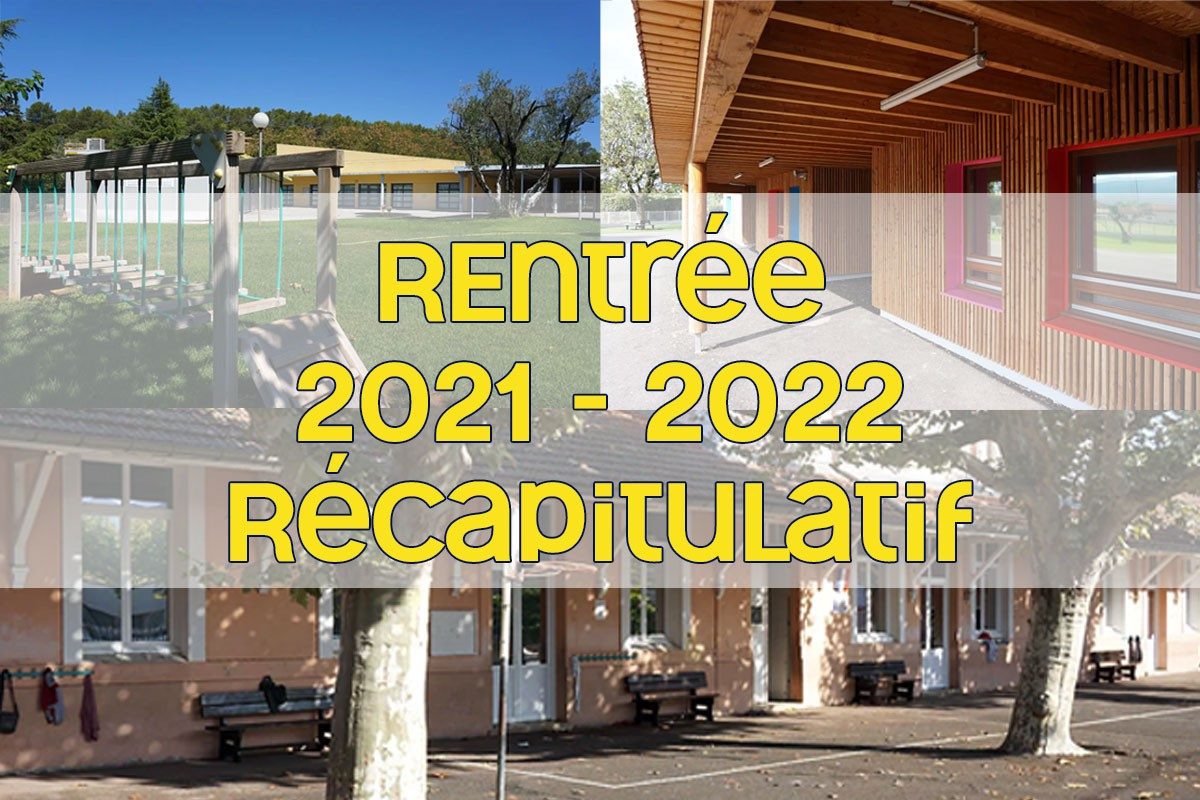 [Rentrée 2021-2022] Récapitulatif