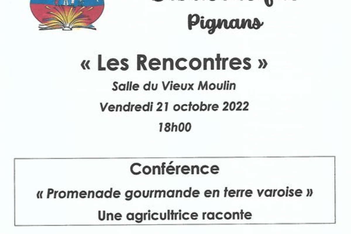 21 oct. – Conférence « Les rencontres »