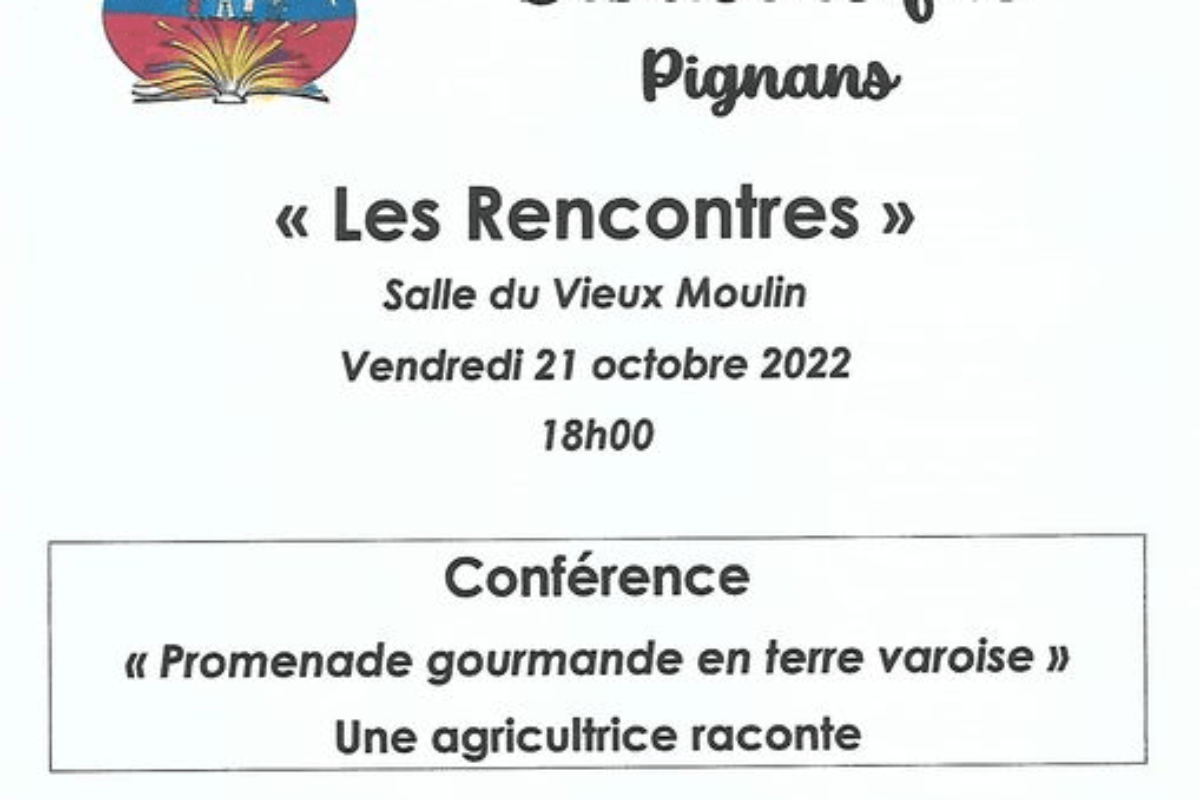 21 oct. – Conférence “Les rencontres”