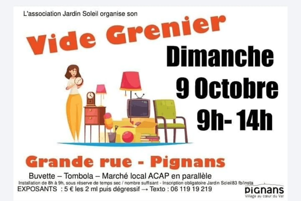 9 oct – Vide Grenier ANNULÉ