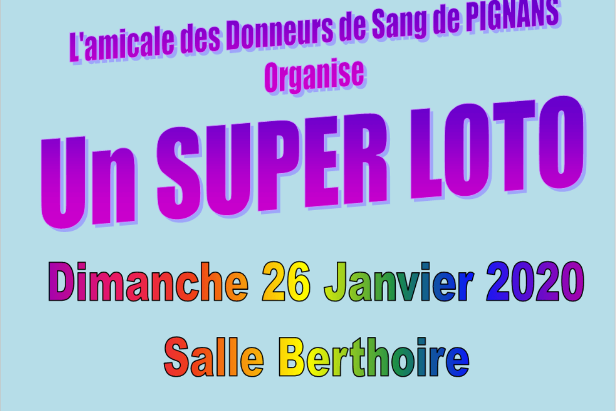 26 jan. – Loto don du sang