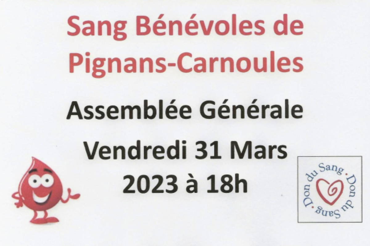 31 mars – Assemblée Générale de l’amicale des donneurs de sang