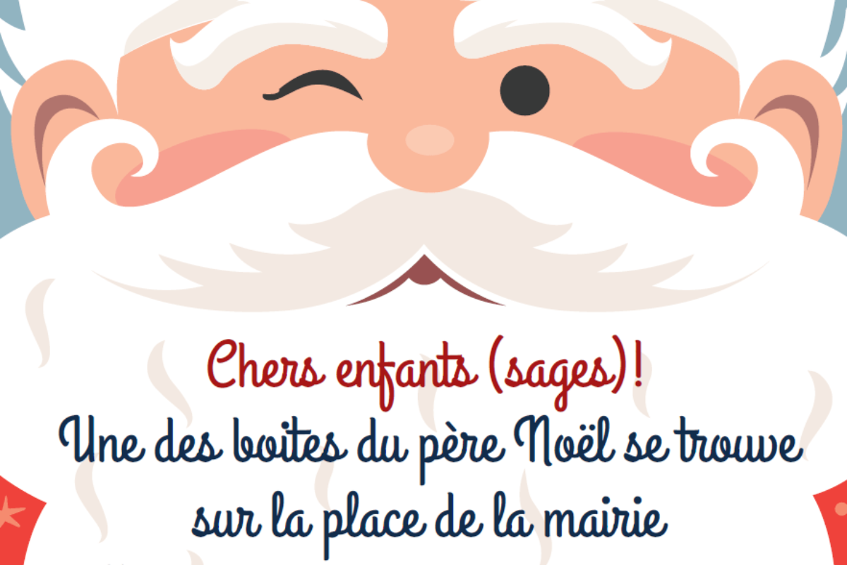 🎅Lettre au Père Noël – Une boite devant la Mairie.