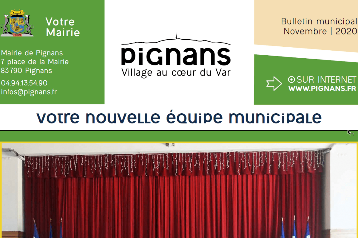 [Bulletin Municipal] Novembre 2020