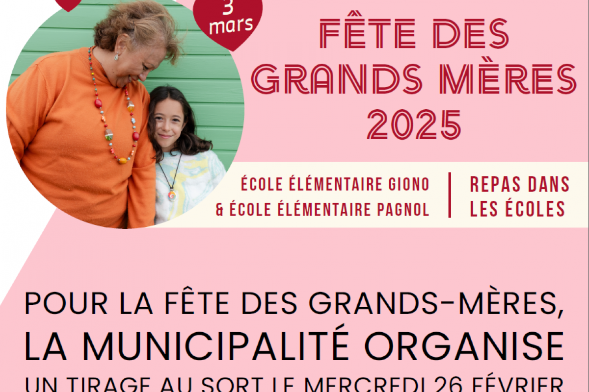 3 mars – Fêtes des grands-mères 2025 – Repas des écoles