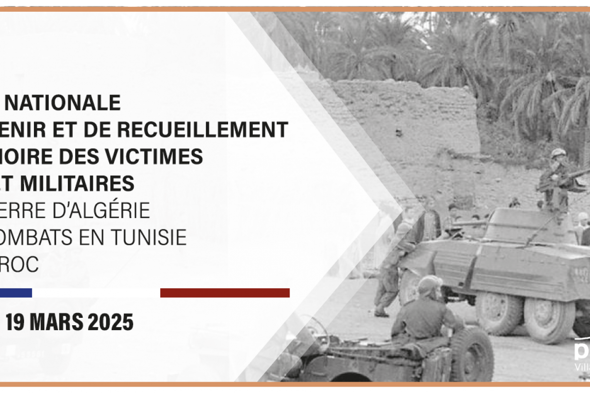 19 mars – Commémoration de la journée nationale en souvenir des victimes de la guerre d’Algérie