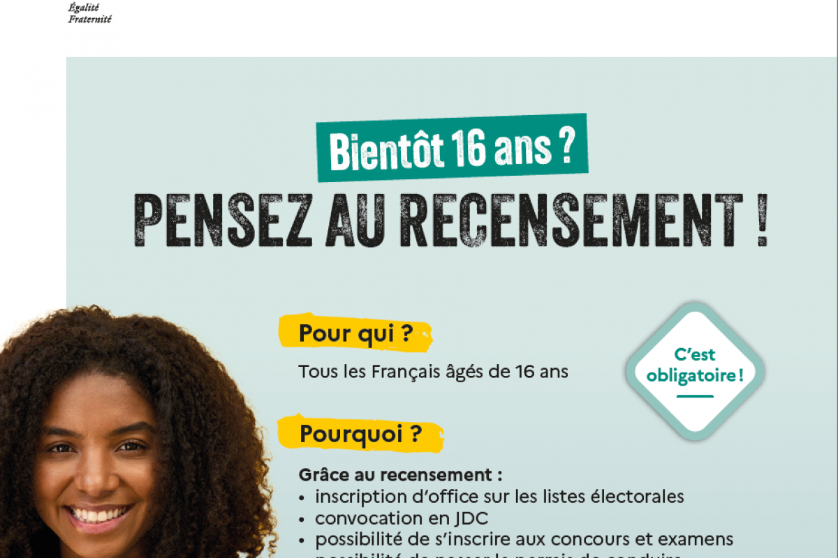 Recensement à partir de 16 ans