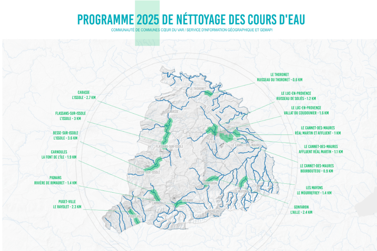 Opération de nettoyage des cours d’eau 2025 – Cœur du Var