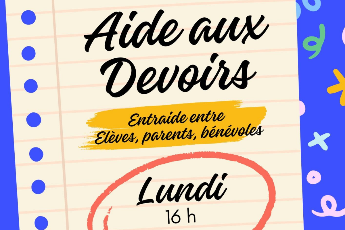 Aide aux devoirs – Le local du Cœur du Var – UDV