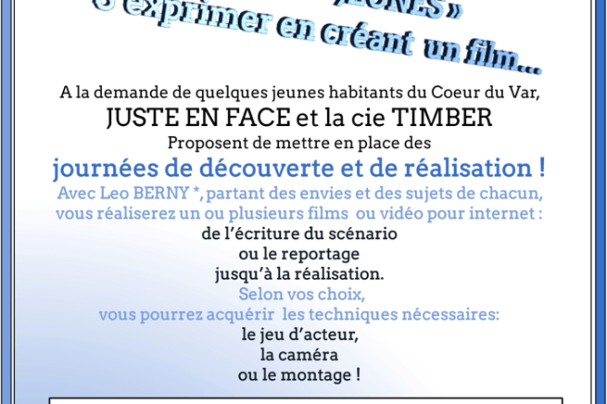 Projet « Jeunes » S’exprimer en créant un film