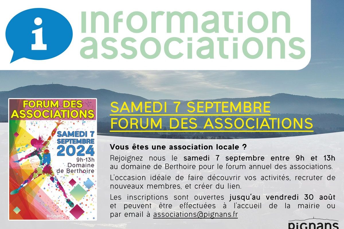 Associations locales – Participez aux forum des associations