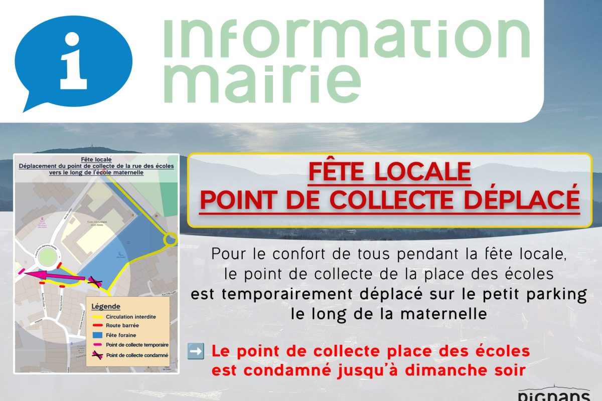 Fête locale 2025 – Point de collecte déplacé