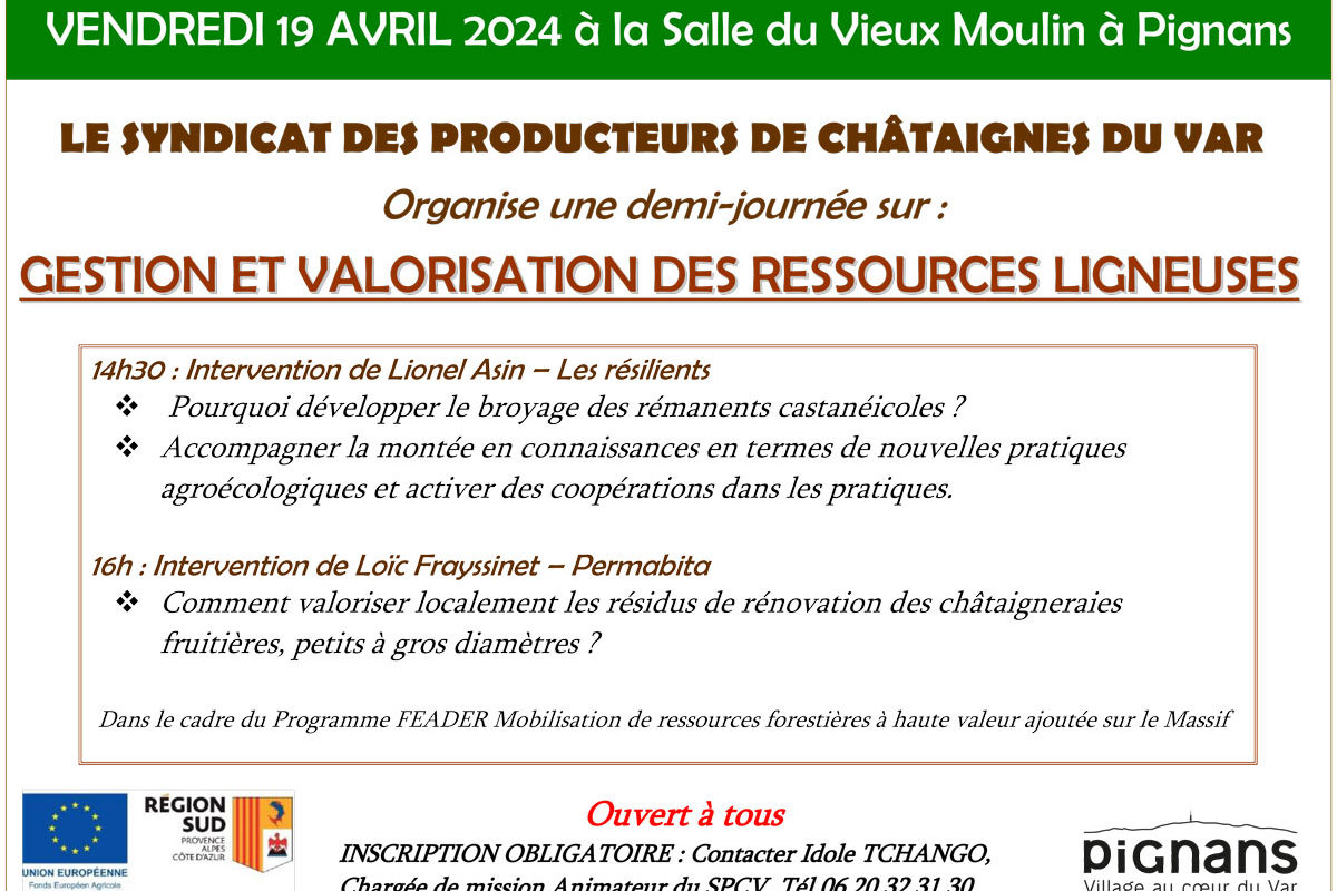 19 avril – Gestion et valorisation des ressources ligneuses