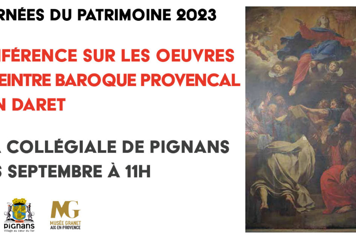 16 sept – Conférence sur les œuvres de Jean Daret – Journées du patrimoine 2023