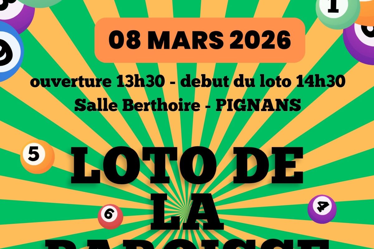 8 mars – Loto de la paroisse
