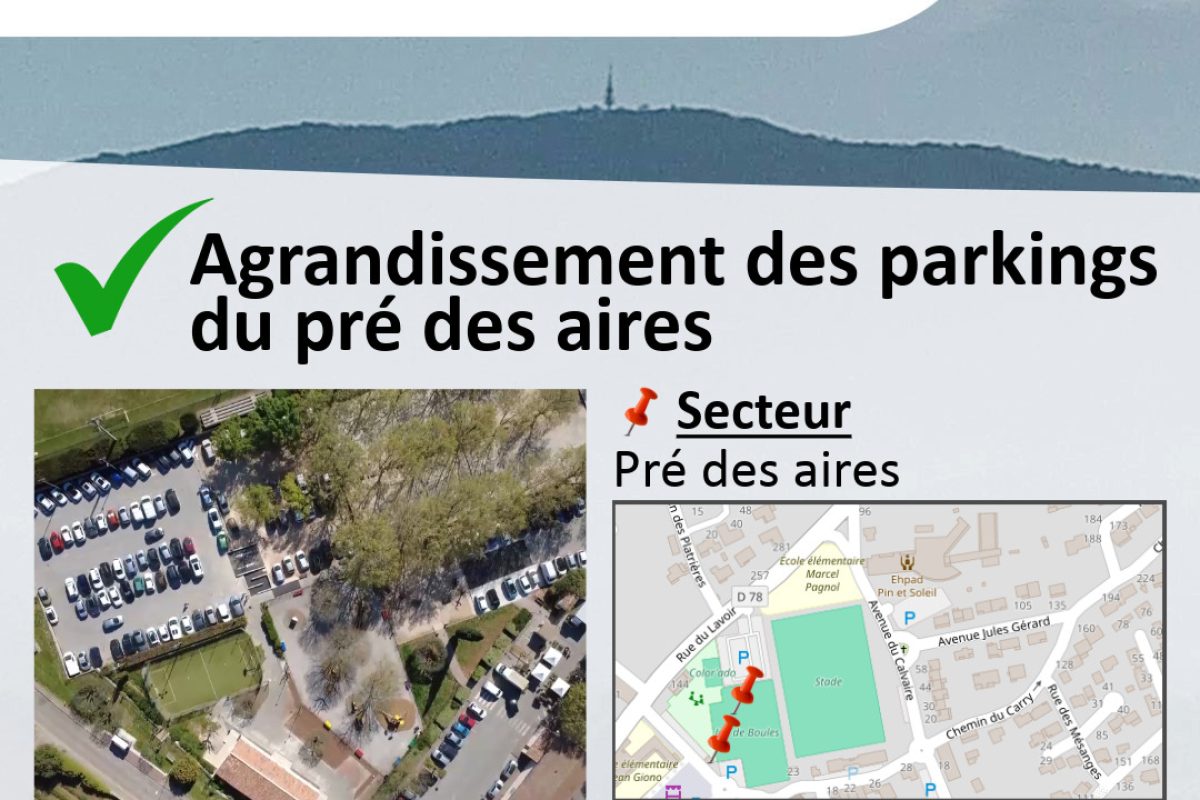 [Information travaux] Agrandissement des parkings du pré des aires
