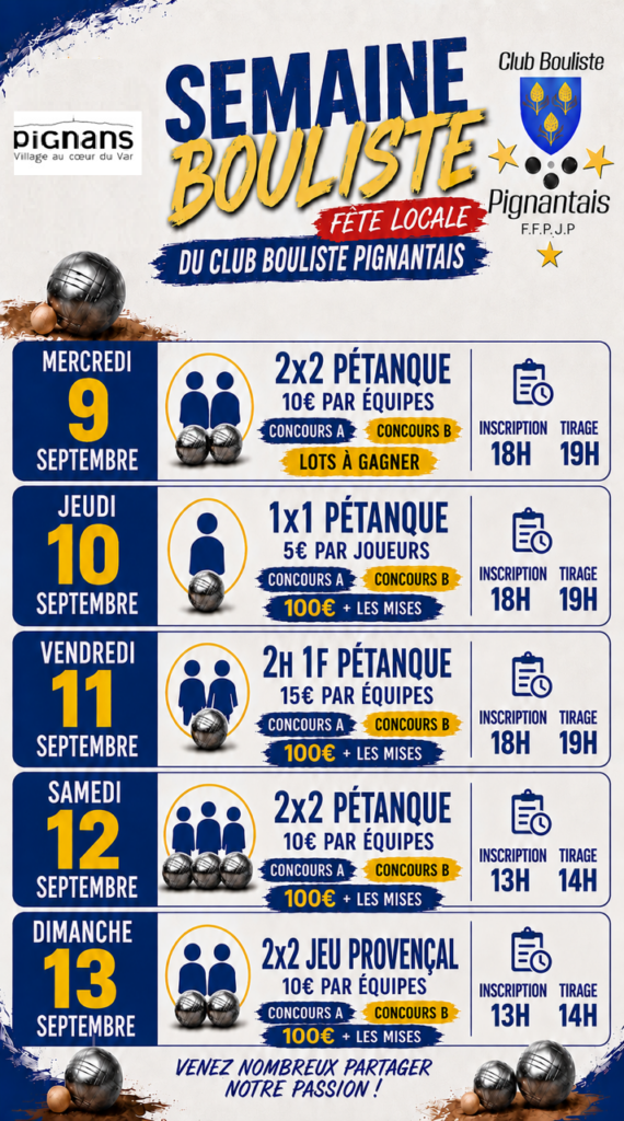 Affiche : Planning bouliste nov 2026
