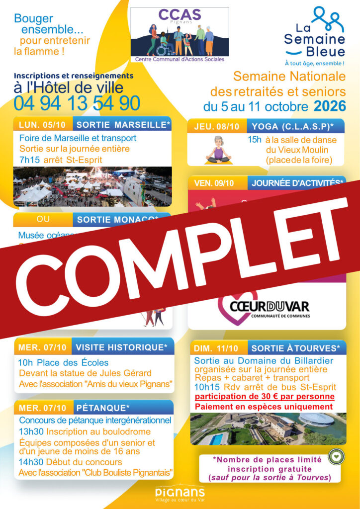 Affiche : Programmepignanssemainebleue2026 complet