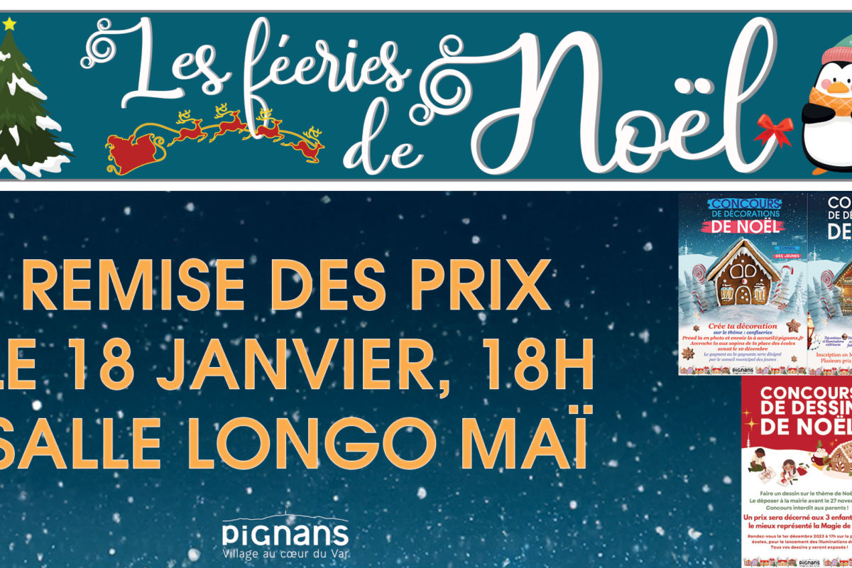 18 jan – Remise des prix des concours de Noël