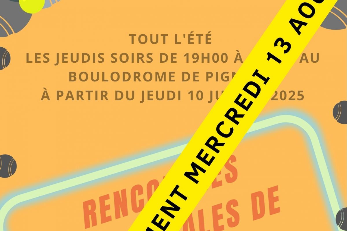 13 août – Rencontres paroissiales de pétanque 2025